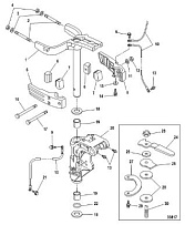 Рулевой рычаг / поворотный кронштейн, Manual Tilt 4-Х ТАКТНОГО ПЛМ MERCURY 20 Серийный номер от 0R235168 и выше