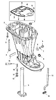 Корпус карданного вала 4-Х ТАКТНОГО ПЛМ MERCURY 40 Серийный номер от 0P153500 до 0P400999